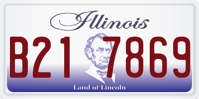 IL license plate B217869