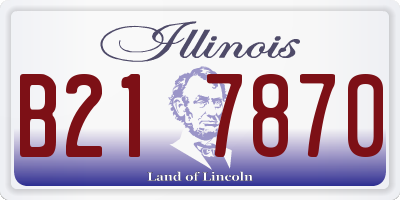 IL license plate B217870