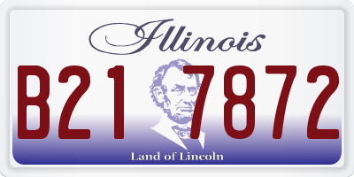 IL license plate B217872