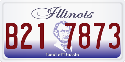 IL license plate B217873