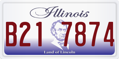 IL license plate B217874