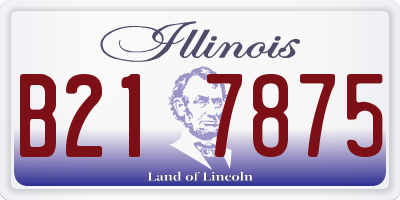 IL license plate B217875