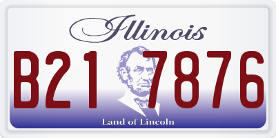IL license plate B217876