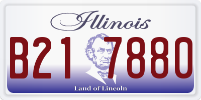 IL license plate B217880