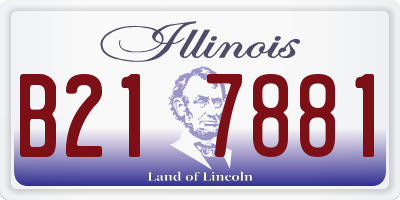 IL license plate B217881
