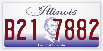 IL license plate B217882