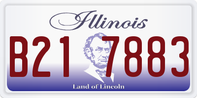 IL license plate B217883