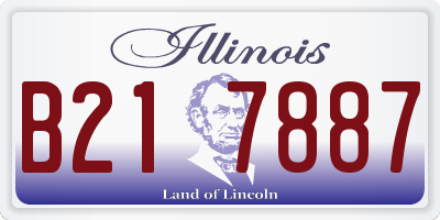 IL license plate B217887