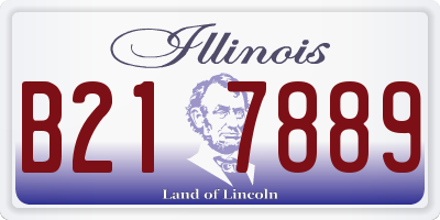 IL license plate B217889