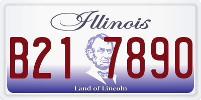 IL license plate B217890