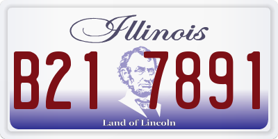 IL license plate B217891
