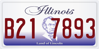 IL license plate B217893