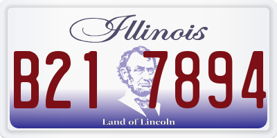 IL license plate B217894
