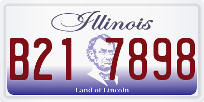 IL license plate B217898
