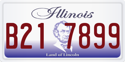 IL license plate B217899