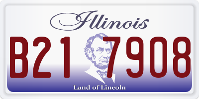 IL license plate B217908