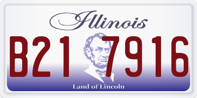 IL license plate B217916