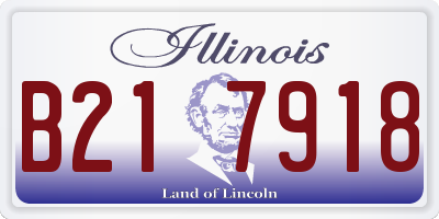 IL license plate B217918