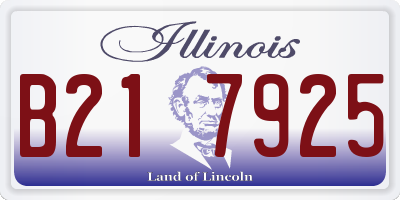 IL license plate B217925