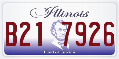 IL license plate B217926