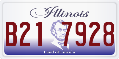 IL license plate B217928