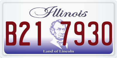 IL license plate B217930