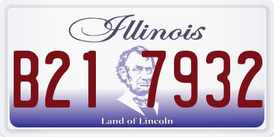IL license plate B217932