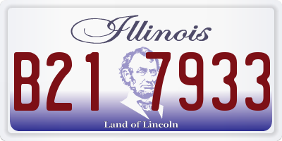 IL license plate B217933