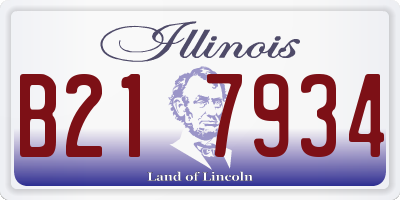 IL license plate B217934