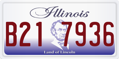 IL license plate B217936