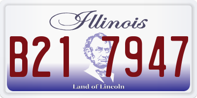 IL license plate B217947