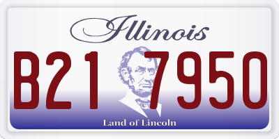 IL license plate B217950