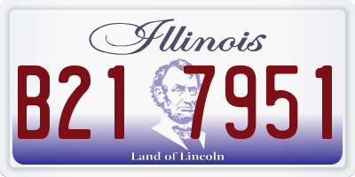 IL license plate B217951