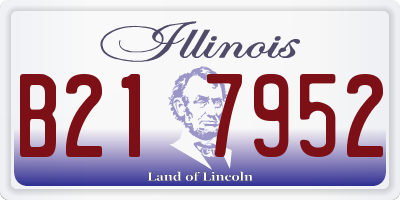 IL license plate B217952