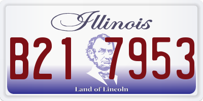 IL license plate B217953
