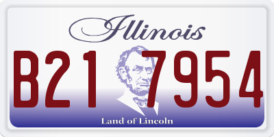 IL license plate B217954