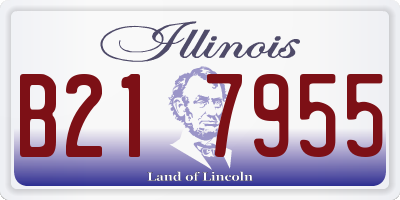 IL license plate B217955