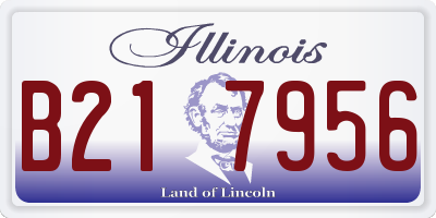 IL license plate B217956