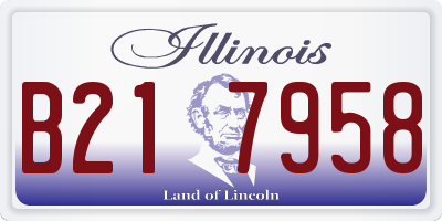 IL license plate B217958