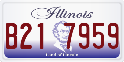 IL license plate B217959