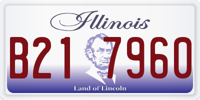 IL license plate B217960