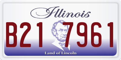 IL license plate B217961