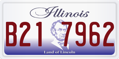 IL license plate B217962