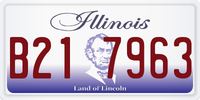 IL license plate B217963