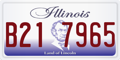 IL license plate B217965