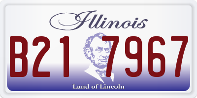 IL license plate B217967