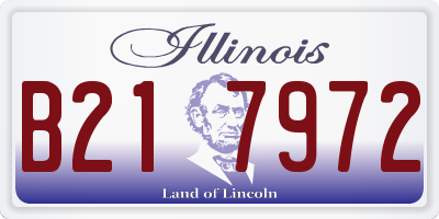 IL license plate B217972