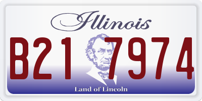 IL license plate B217974