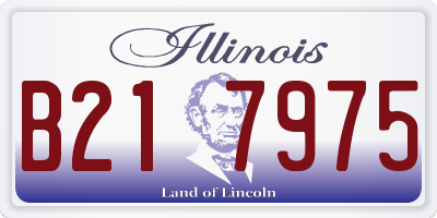 IL license plate B217975