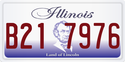 IL license plate B217976